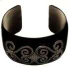 Stainless Steel Black Cuff Bangle