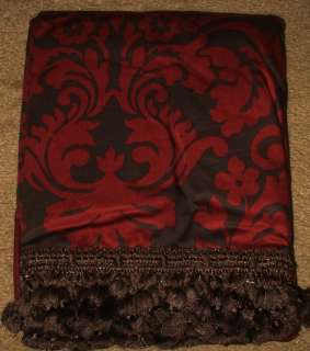 NEW WAVERLY 36CURTAINS WATERFALL VALANCE PANEL MUSE CHOCOLATE ANTIQUE 