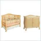   Emily 4 in 1 Convertible Wood Baby Cherry Crib Set w, Toddler Rail
