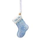   Christmas Glass Blown Ornaments Baby BoyS 1St Christmas Blue Stocking