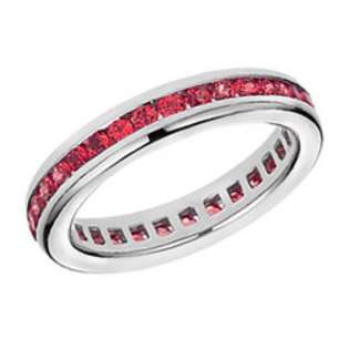 Ruby Channel Set Band Ring White Gold  goldia Jewelry Gold Jewelry 