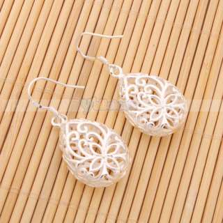 New Charming Fashion 925 Sterling Silver Hollow Carved Womens Drop 