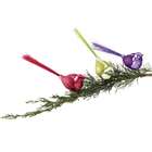   Sugared Fruit Red Glitter Glass Bird Clip On Christmas Decoration 7