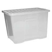 Wham Crystal 32L Underbed storage box with lid, clear