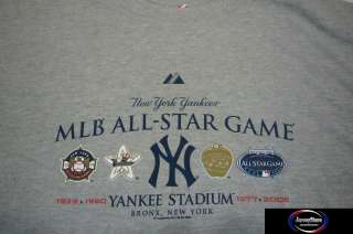 2008 NEW YORK YANKEES All Star T Shirt Jersey GRAY 4XL  