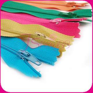 Lot Of 50 Nylon Zippers Assorted Color Wholesale 7inch  
