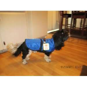  Dog Blue Coat Jacket WARM Nylon Outer Fleece Lined Blanket 