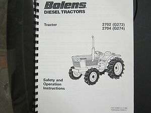Bolens (Iseki) diesel tractor operation manual  