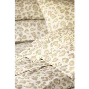   Light Leopard Flannel Sheet Set King  Ballard Designs