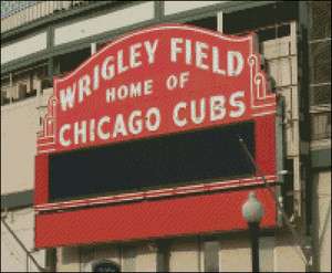 Chicago Cubs Wrigley Field Cross Stitch Pattern  