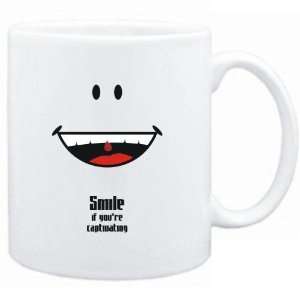 Mug White  Smile if youre captivating  Adjetives 