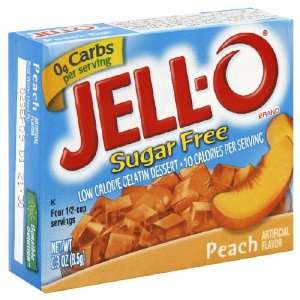 Jell o Low Calorie Gelatin Dessert Sugar Free Peach 0.3 Oz 12 Packs 