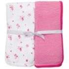 Carter’s® Infant Girls’ Swaddle Blankets 2pc Pink Floral Striped 