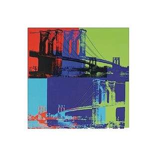 None Brooklyn Bridge, 1983 (orange, blue, lime)   Poster by Andy 