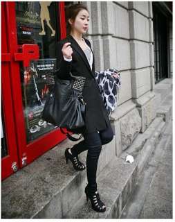 Black Fashionable Casual Lady Hobo PU leather handbag shoulder bag H12