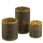 CC Home Furnishings Set of 3 Emerald Beaded Votive Candle Holders