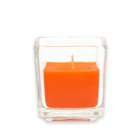Zest Candle Orange Square Glass Votive Candles (12pc/Box)