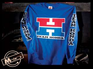 Metro Racing Team Honda Vintage Motorcycle Mens Long Sleeved T Shirt 