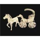   Lighted Crystal 3 D Horse And Carriage Christmas Yard Art Decoration