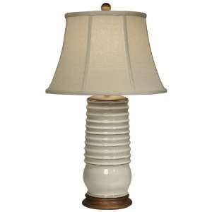  Adams Rib Ivory Pottery Table Lamp by The Natural Light 