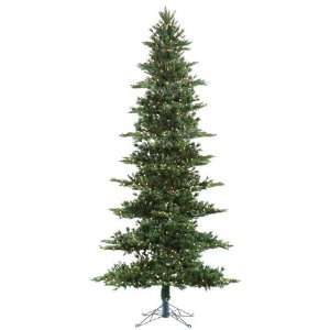   Tree X1874 W/650 Clear Lights on Metal Stand Two Tone Green Home