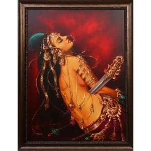  Piercing Passion (Framed Oil Painting)   Oil on Canvas 