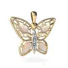 Jewels For Me Pear Cut 14K Yellow Gold Opal Butterfly Pendant