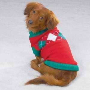   Sequin Studded Argyle Dog Sweater Size Large 16  26 
