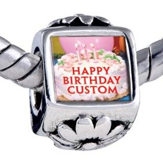Pugster Pandora Style Bead Birthday Cake Custom European Charm Bead 