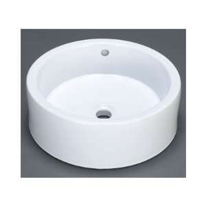  6.31 x 17.69 Round Ceramic Vessel Sink with Overflow in 