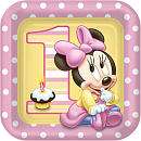 ShindigZ First Birthday 9 inch Dinner Plates 8 Pack   Minnie Mouse 