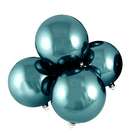 Seasons Designs Pack of 16 Shiny Dancer Blue Glass Ball Christmas 