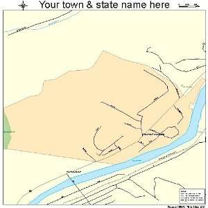  Street & Road Map of Mitchell Heights, West Virginia WV 