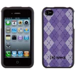  New Speck Fitted Purple Argyle Case for Apple iPhone 4 