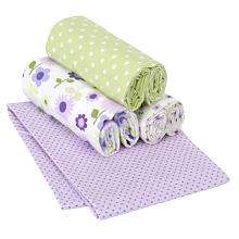 Carters Lilac Floral 4 Pack Receiving Blanket   Carters   Babies R 