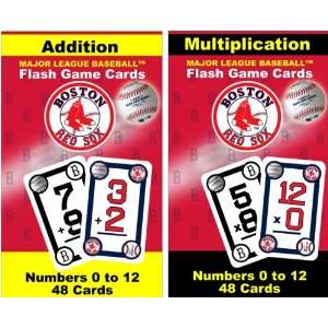  MLB Math Flash Cards Addition and Multiplication   Red 