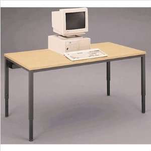  Height Computer Table with J Trough Wire Management and Square 