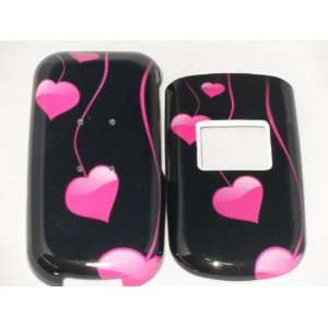  Lg220c Pink Heart Black Cute Design Hard Case Cover Skin 
