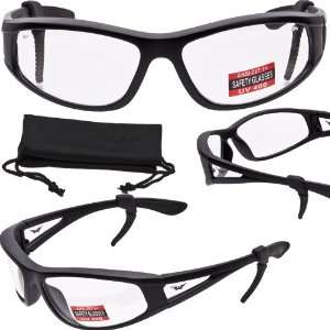    Advanced System Safety Glasses   MATTE Black Frame   Free Rubber 