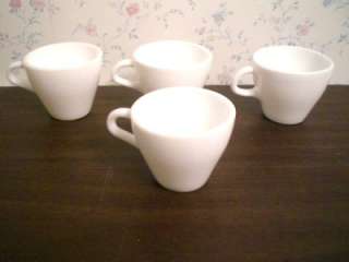 ANCHOR HOCKING 907 COFFEE TEA CUPS MUGS MILK GLASS  