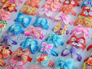 FREE Wholesale lots Jewerly 100pcs Colorful Butterfly polymer clay 