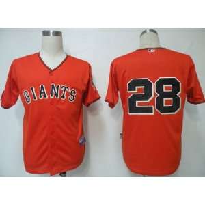 2012 San Francisco Giants 28 Buster Posey Orange Jersey  