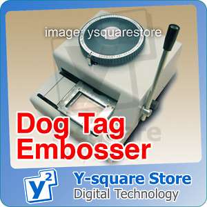 52 Letter Manual ID GI Steel US Military Dog Tag PVC card Machine 