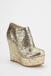 UrbanOutfitters  Deena & Ozzy Glitter Wedge Boot