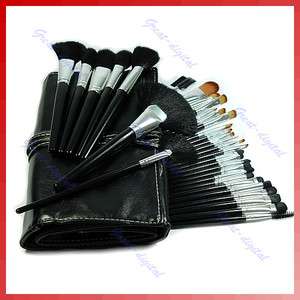 32 Pcs Professional Makeup Cosmetic Brush Set Kit Case  