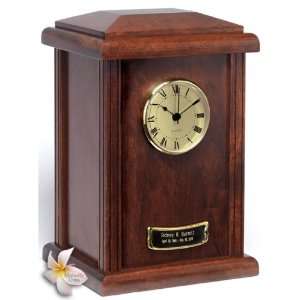  Merlot Clock Tower Wood Cremation Urn