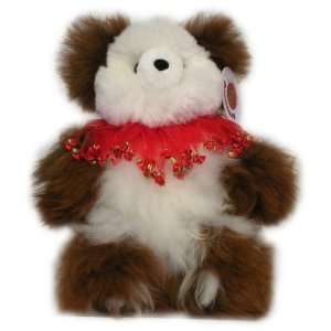  Alpaca Bear. Genuine Multi Colored Alpaca Teddy Bear With Red Roses 