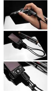 GARIZ XS WSM1 Black Camera Wrist Leather Strap for NEX 7 NEX 5N GF3 