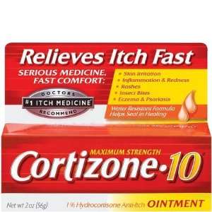 Cortizone 10 Hydrocortisone Anti Itch Ointment 2, oz (Quantity of 4)