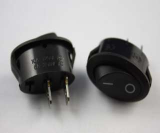 Mini Oval Black 2 Pin SPST ON OFF Rocker Switch  